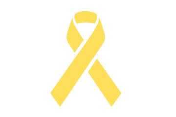 Hourglass charity supporting WSPD with a yellow ribbon