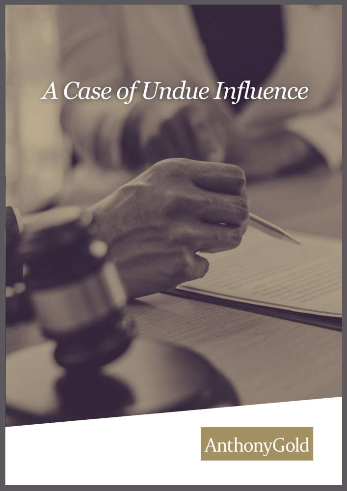Hourglass Anthony Gold Case of Undue Influence