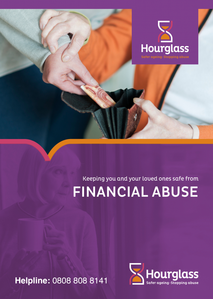 hourglass safer ageing stopping abuse financial abuse brochure