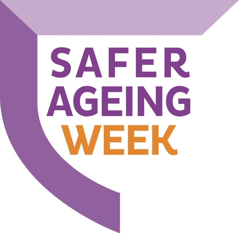Safer Ageing Week logo Hourglass