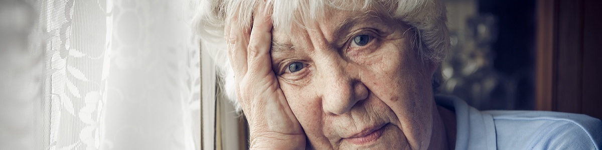 older white lady sad