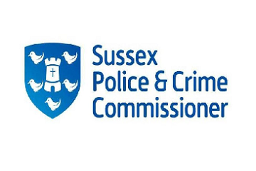 Sussex police and crime commissioner logo for safer ageing and stopping abuse