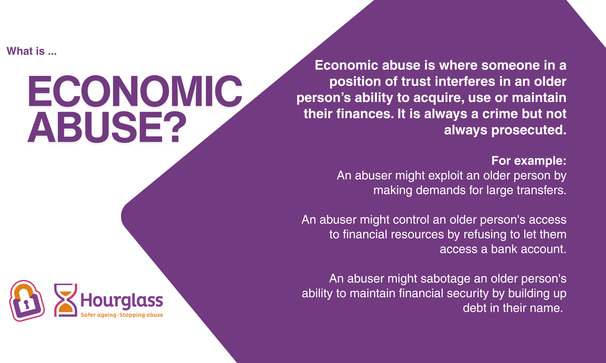 What is economic abuse.
